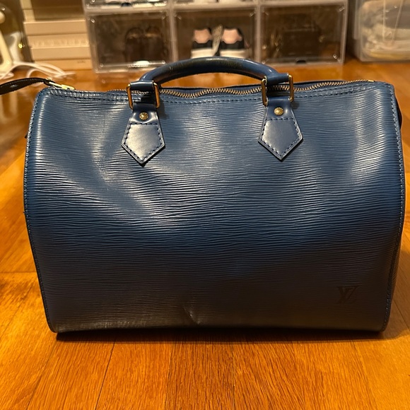 Louis Vuitton Handbags - Louis Vuitton Blue Epi Leather Tote